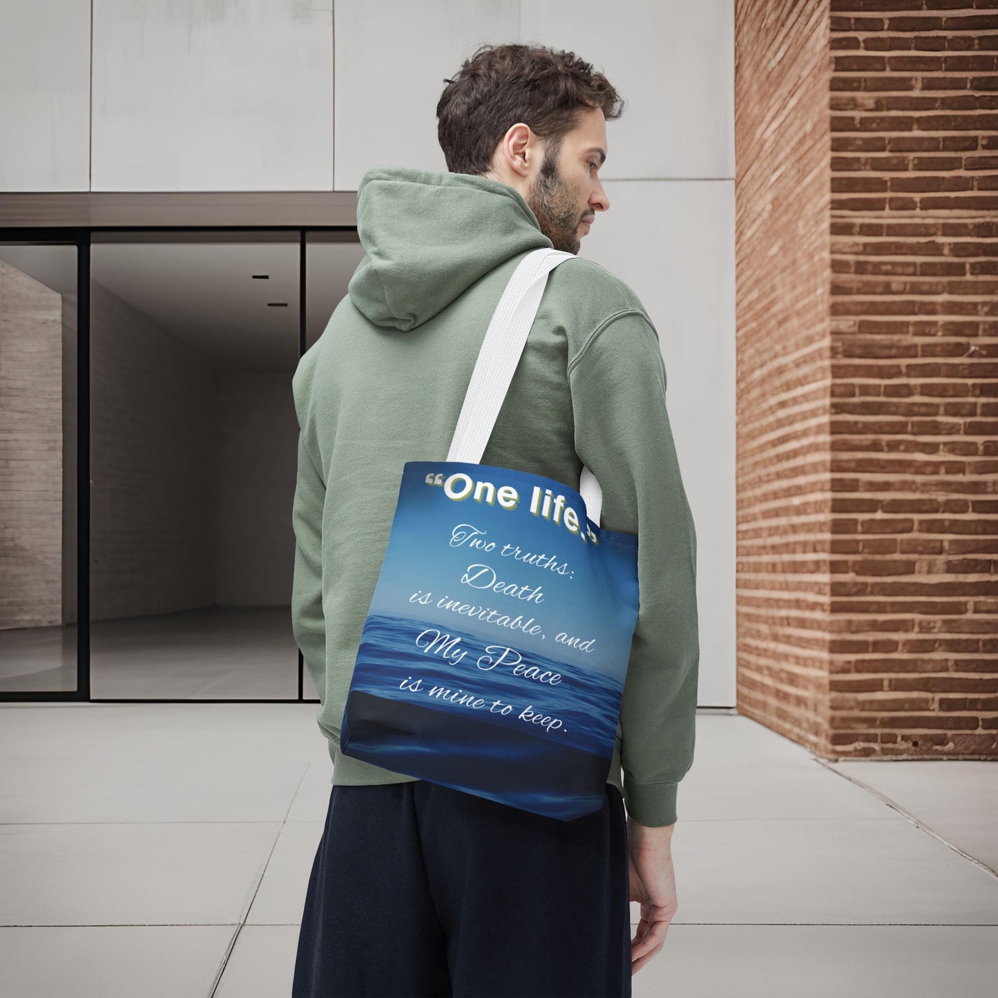 "One Life" – Two Truths Oceanic Quote Tote Bag
