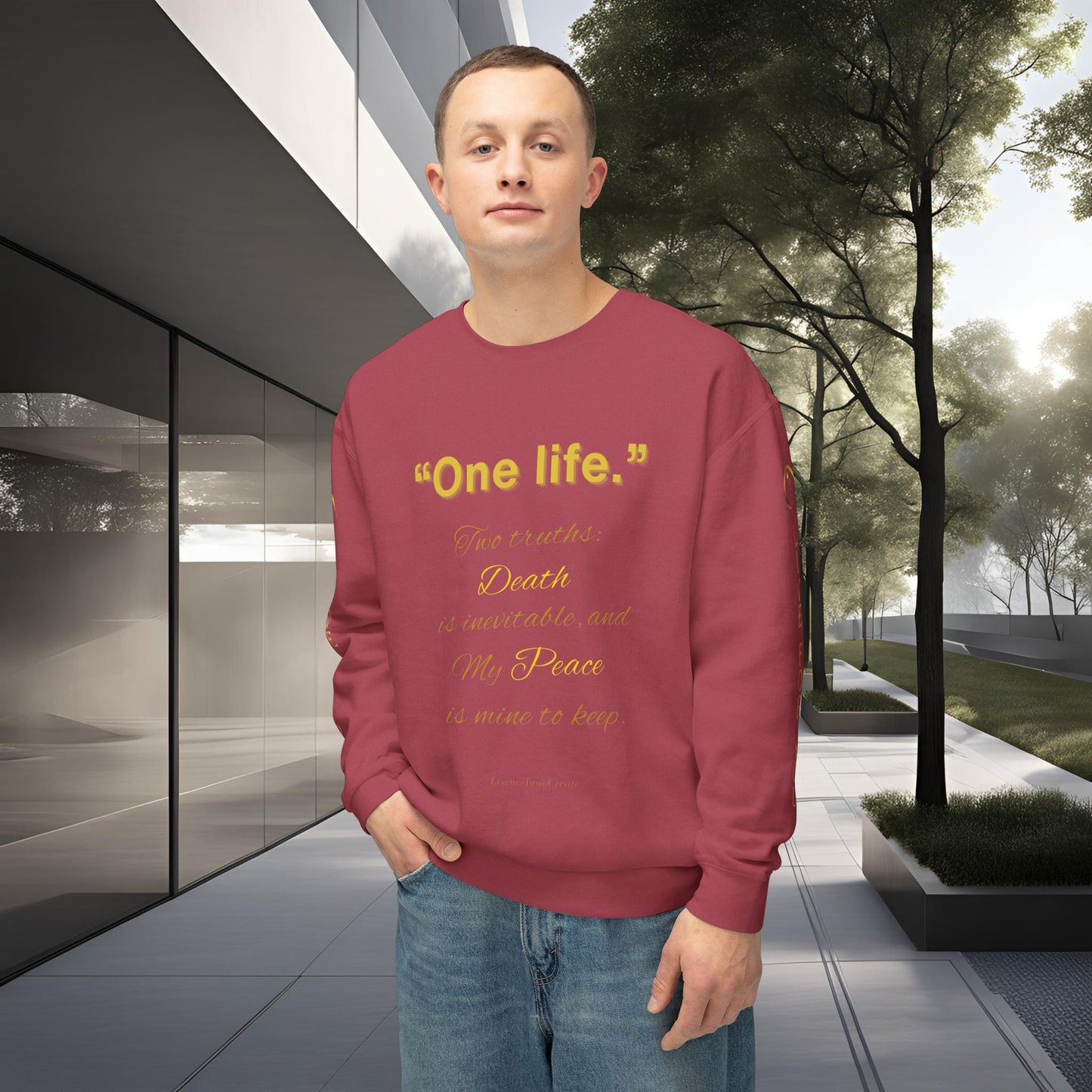 One Life Sweatshirt Crimson | The Grounded Edition | EI Apparel