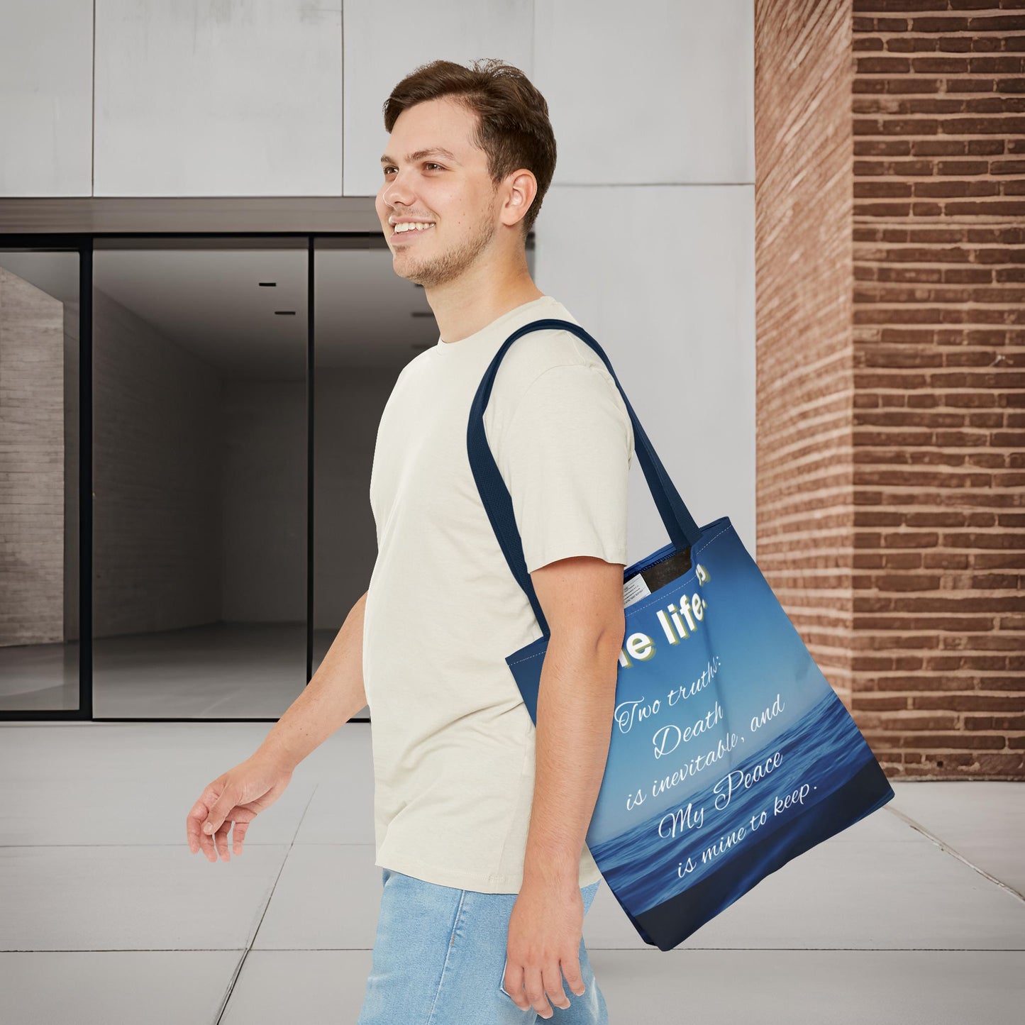 "One Life" – Two Truths Oceanic Quote Tote Bag