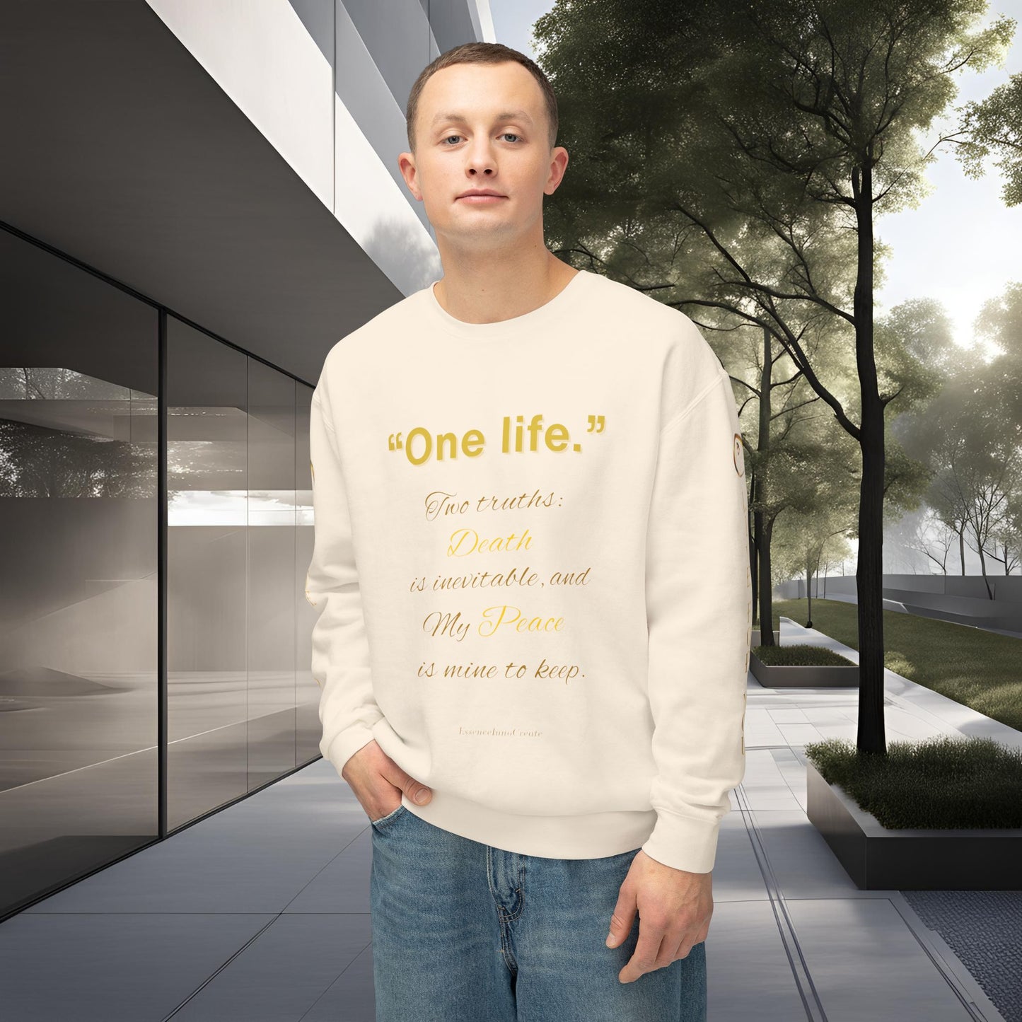 One Life Sweatshirt Ivory | The Elegant Edition | EI Apparel