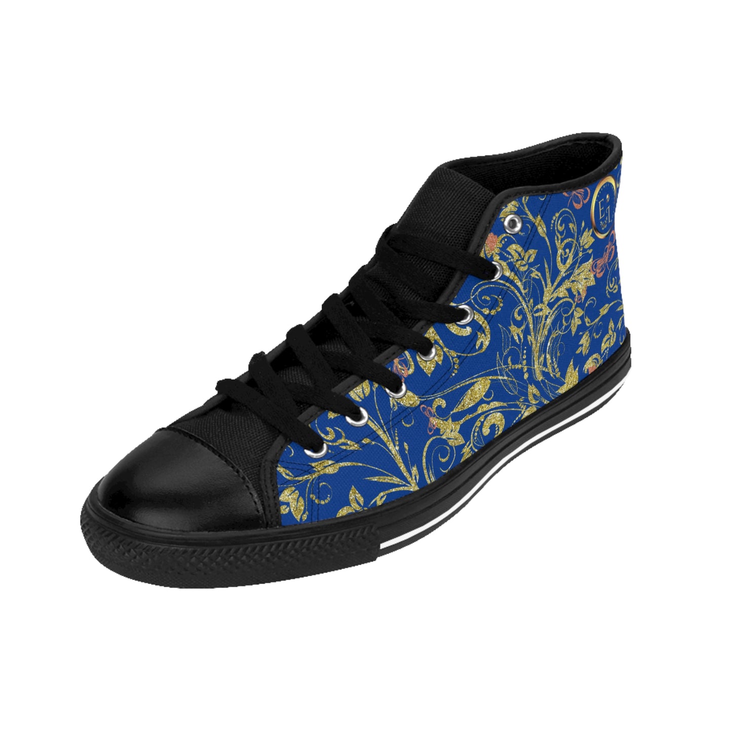 Bohemian Butterfly Hightops XIII | Black Sole | Dark Blue