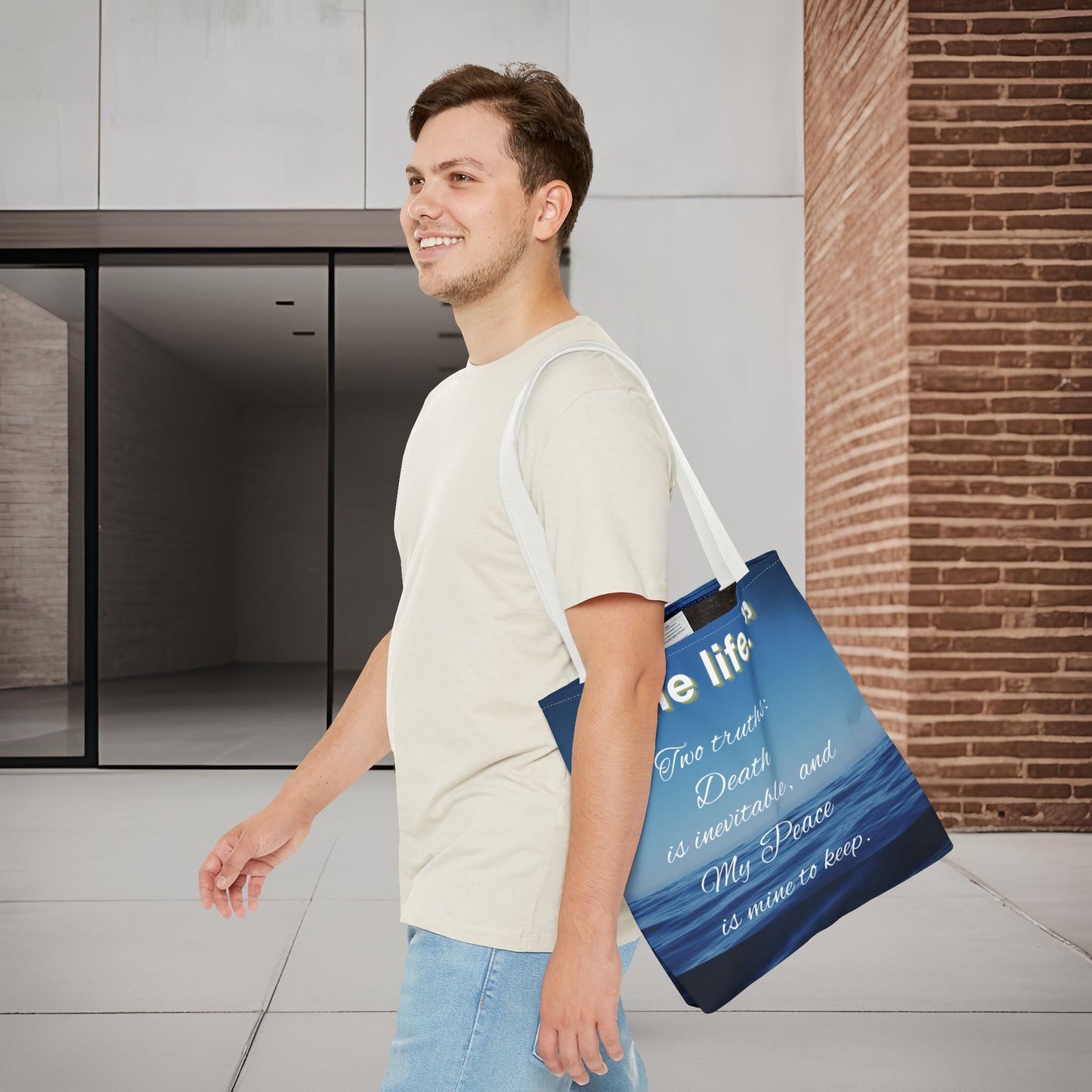 "One Life" – Two Truths Oceanic Quote Tote Bag