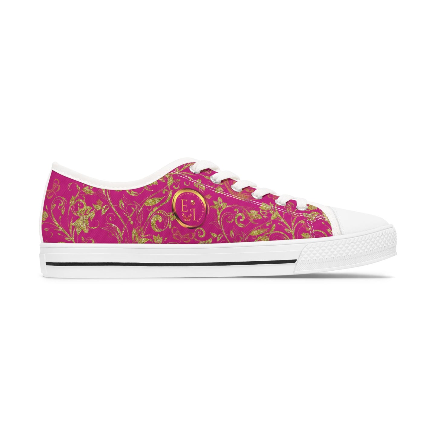 Ladies Bohemian Butterfly | Pink | White Sole LowTops
