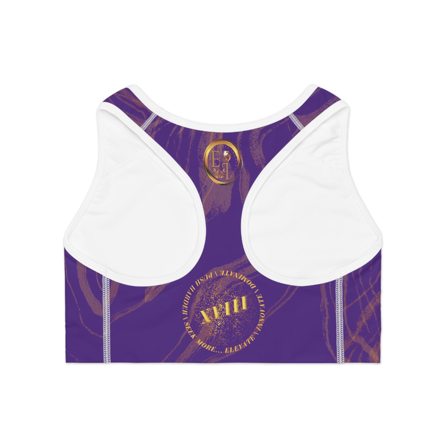 Seek More SBS XVI | EI Sports Bra Stripped | Purple