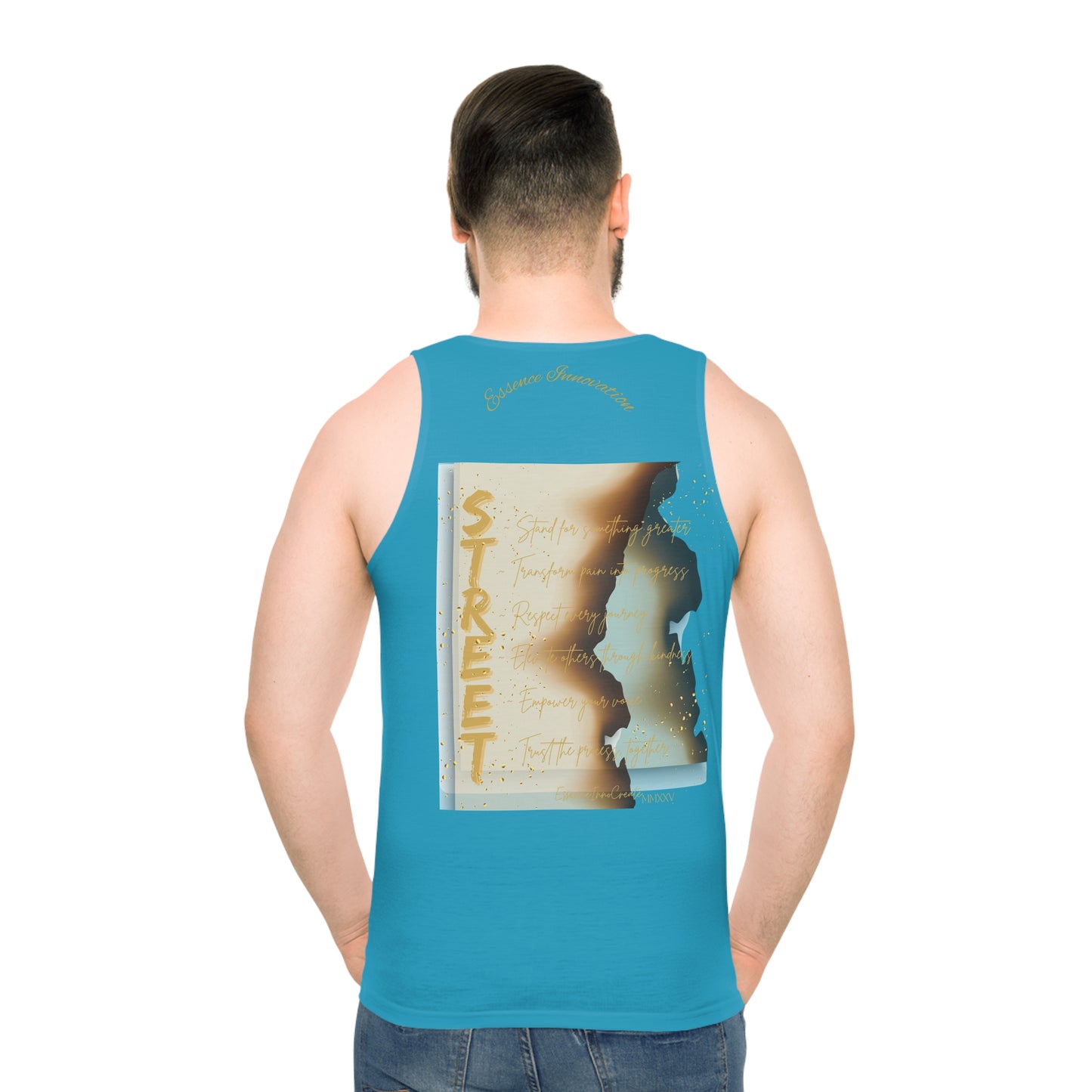 STREET Gold Graffiti XV | Unisex Tank Top | Turquoise