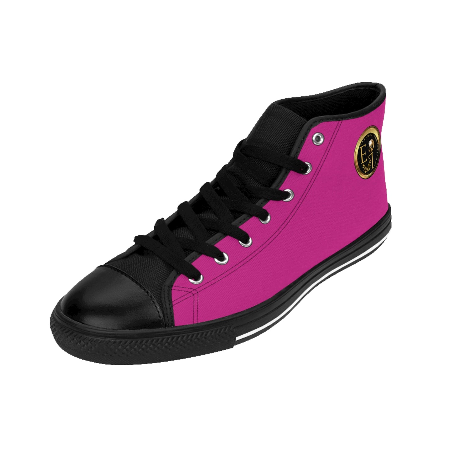 Mens Classic HighTops XVIII | Black Sole | Pink