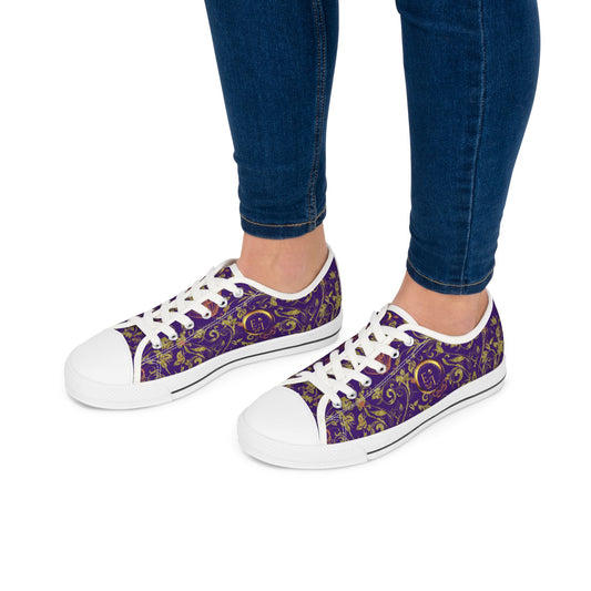 Boho Lowtop Sneakers XVI | Butterfly Heart | Purple