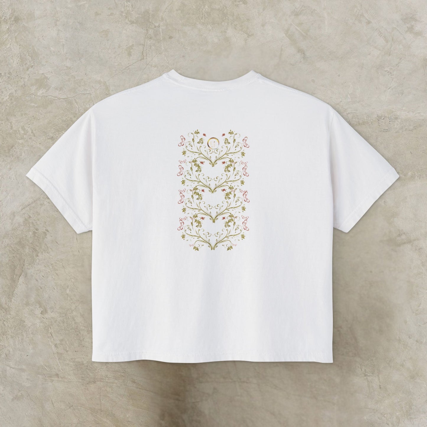 Botanical Crest Crop Tee – Floral Graphic Crop Top