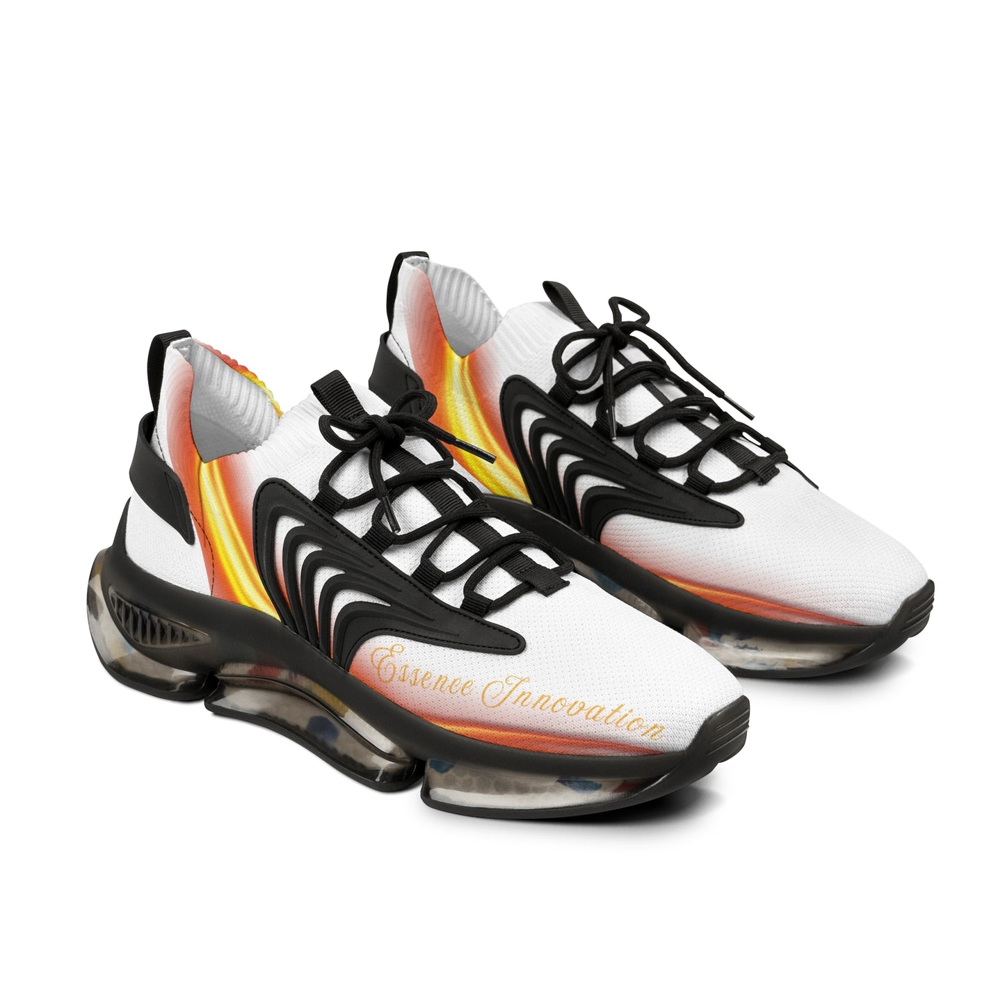 White Trendsetter Flame Black | Men’s Performance Sneakers | Black Sole