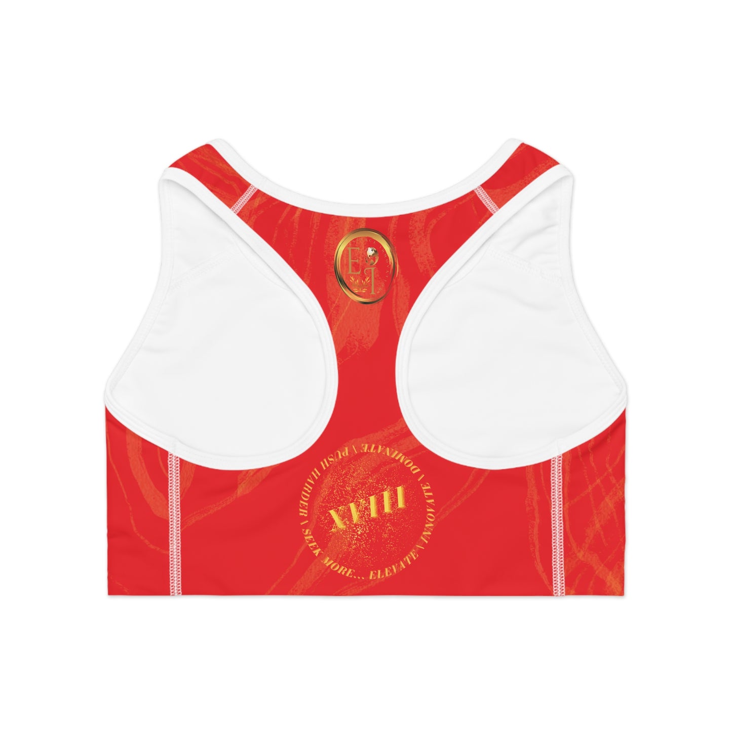 Seek More SBS IX | EI Sports Bra Stripped | Red