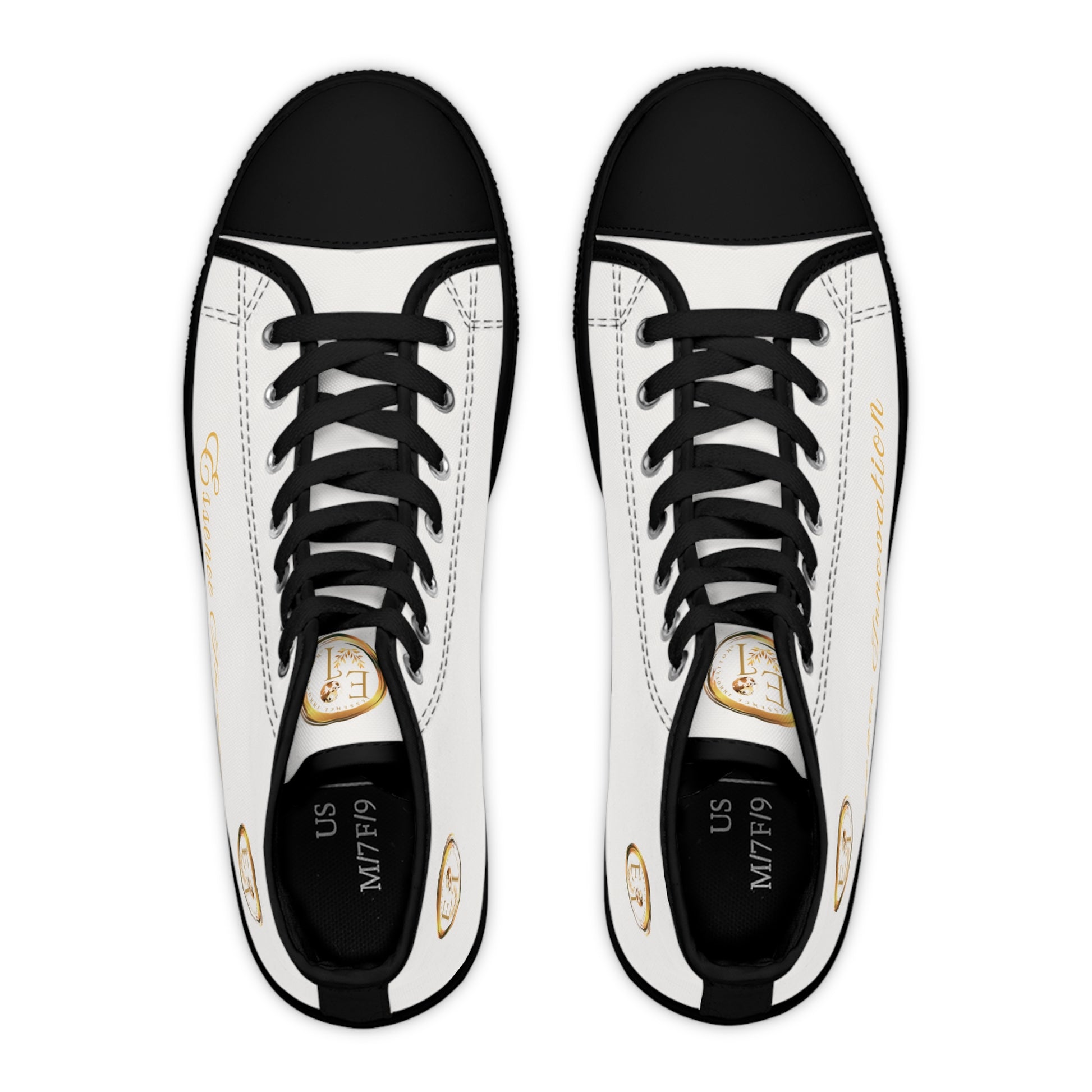 White 'Essence Innovation' sneakers with black accents on a white background