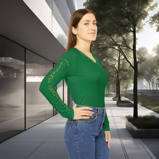 Seek More Performance XII | EI Sports LS V-Neck | Dark Green