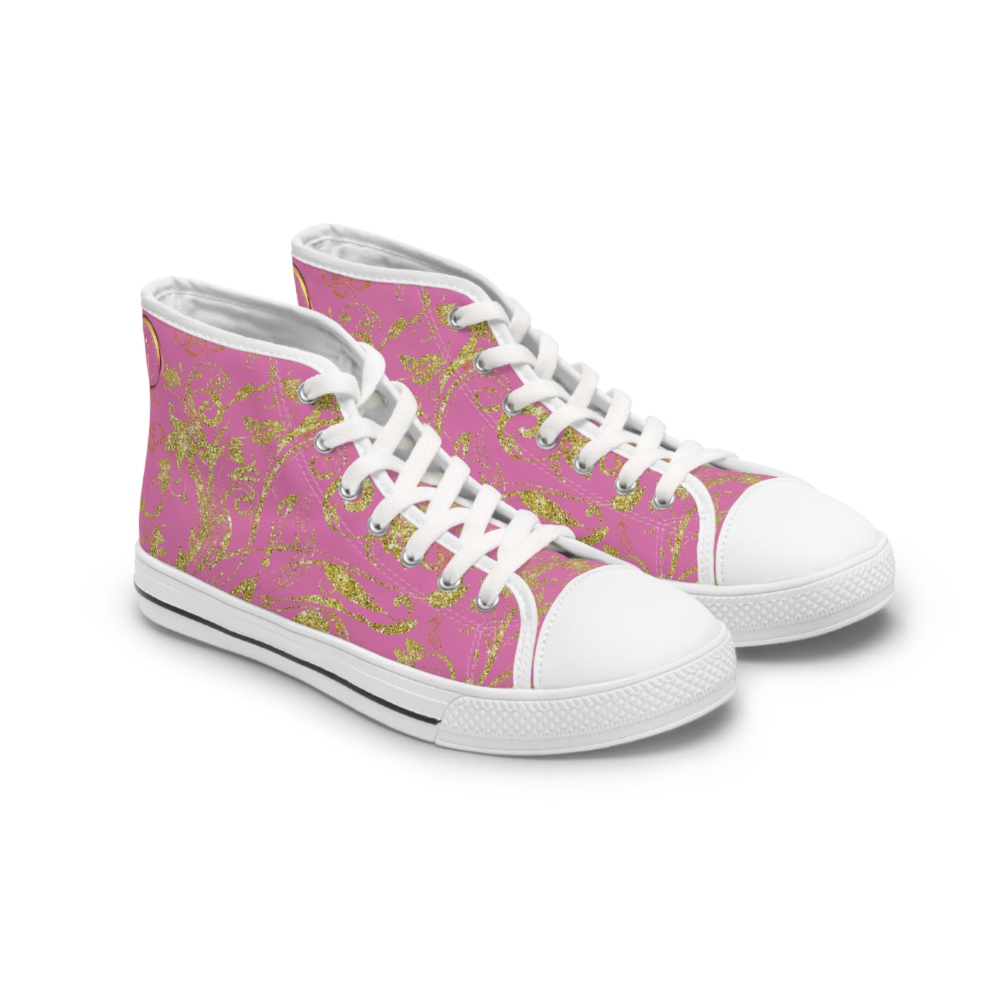 Ladies Bohemian Butterfly | Light Pink | White Sole HighTops
