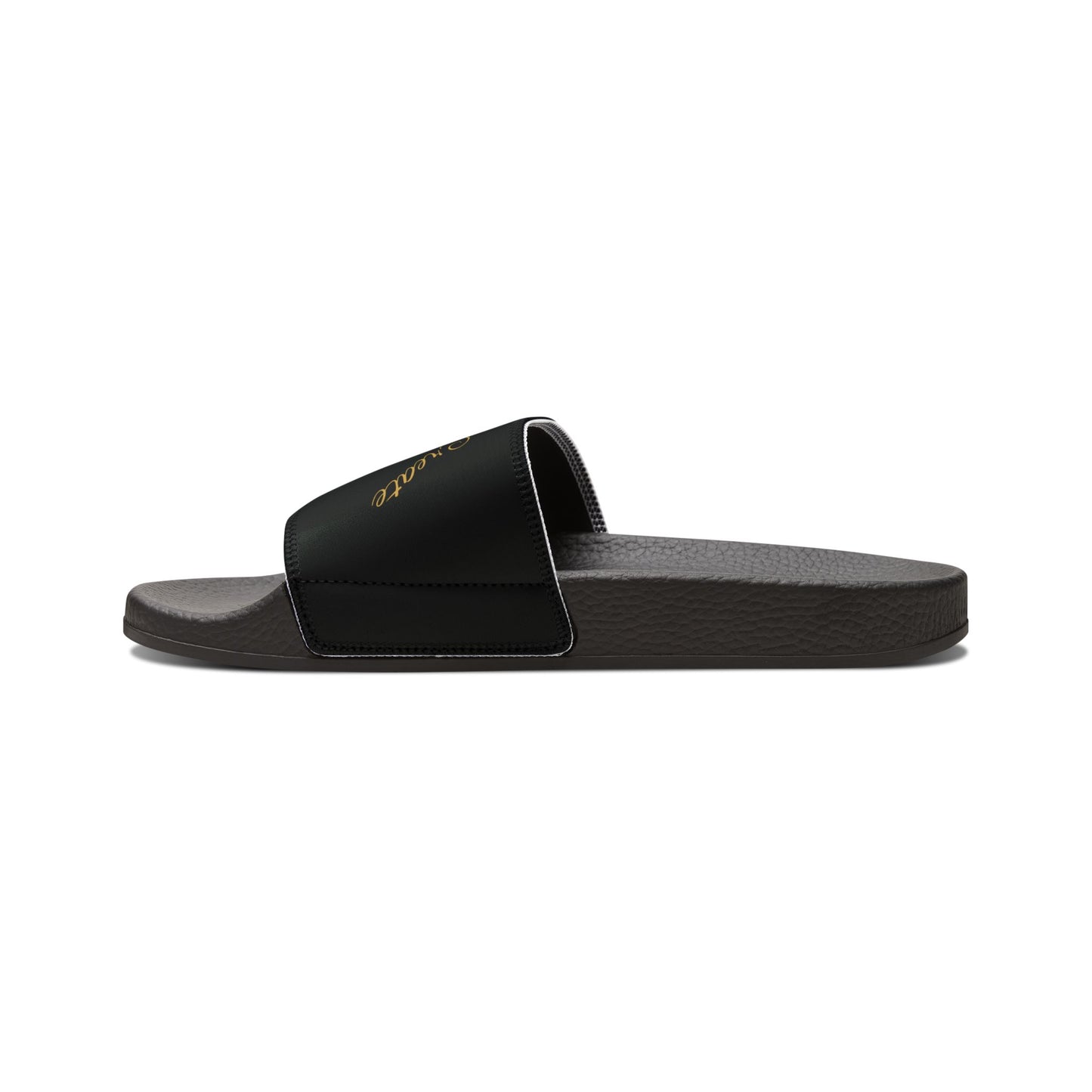 Black EssenceInnoCreate slide sandal on a white background