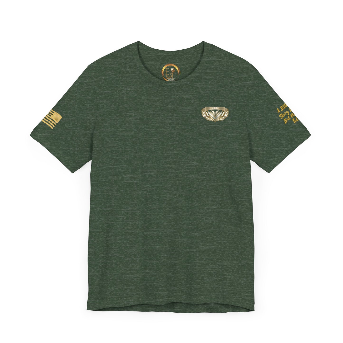Essence Forest Veteran Tee – Deep Green Tribute Shirt
