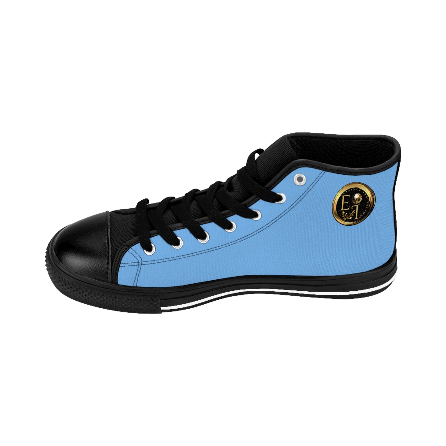 Mens Essence Innovation Classic High-Top Sneakers | Bold Streetwear | Premium Comfort | Light Blue
