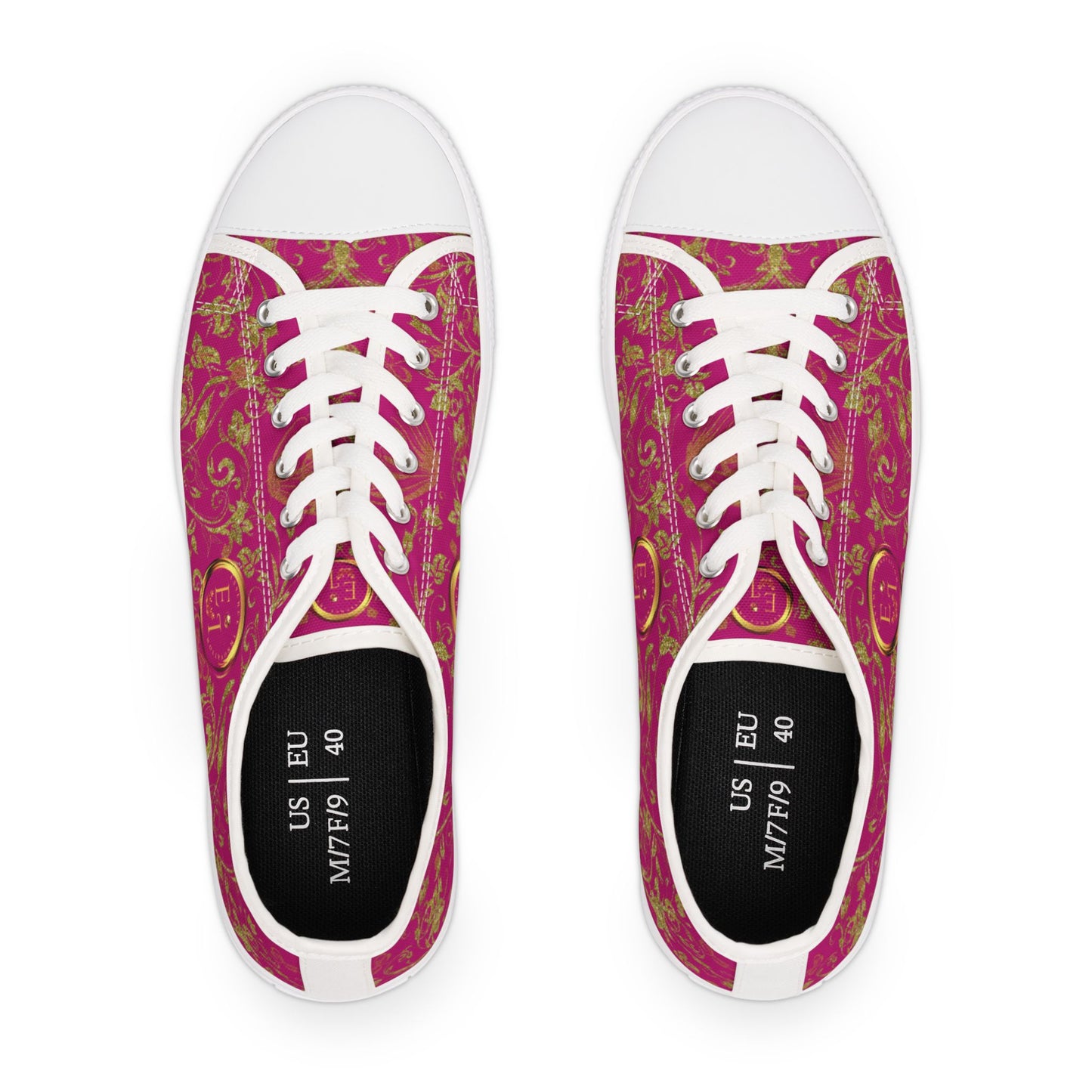 Ladies Bohemian Butterfly | Pink | White Sole LowTops