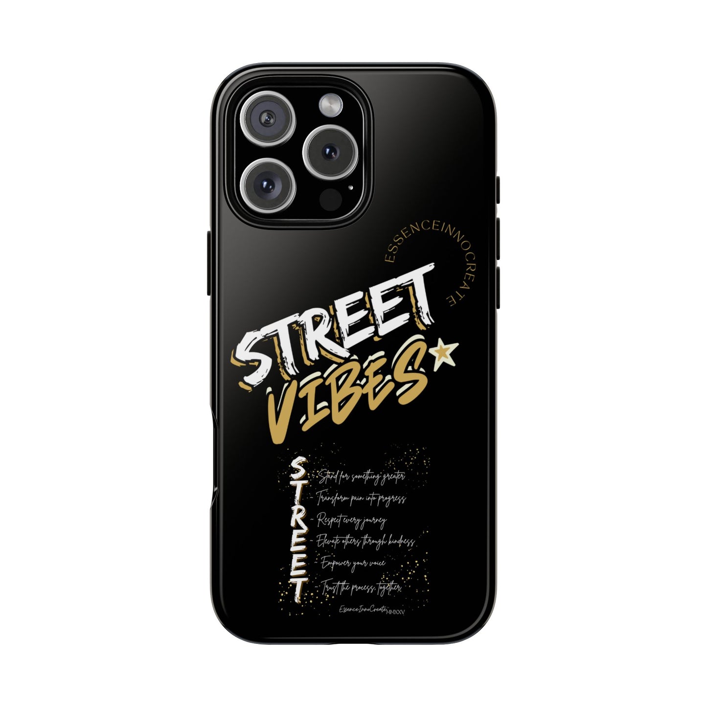 EssenceInnoCreate® Street Vibes Black Phone Case