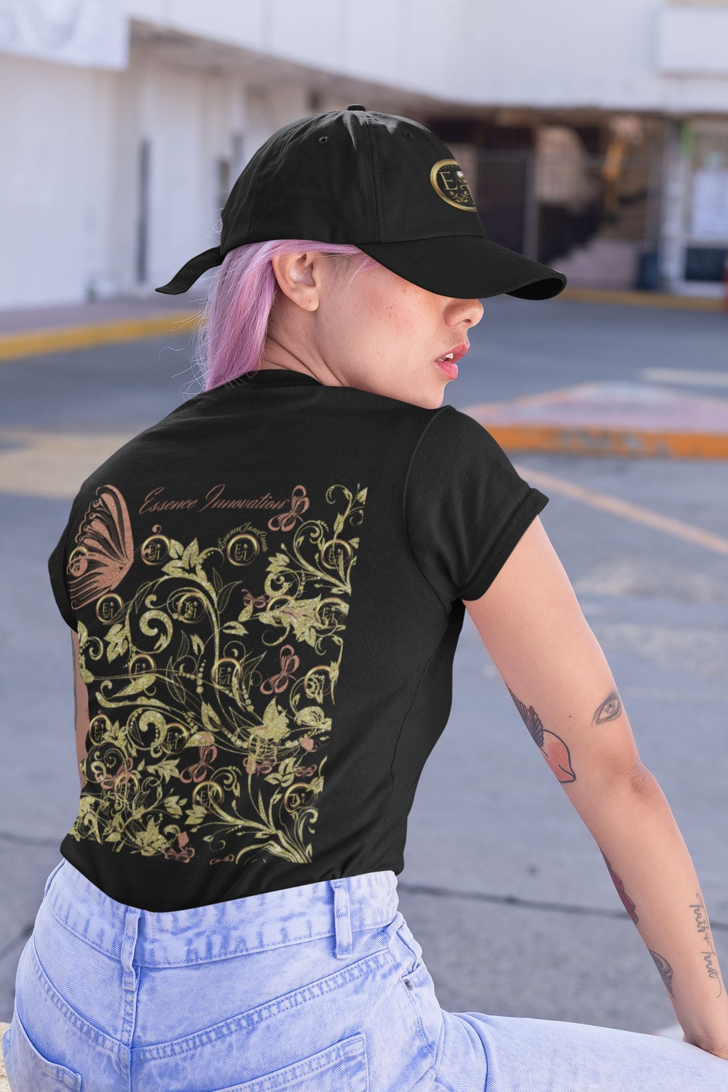Floral Butterfly T-Shirt | Elegant Nature Lovers | 9 Colors