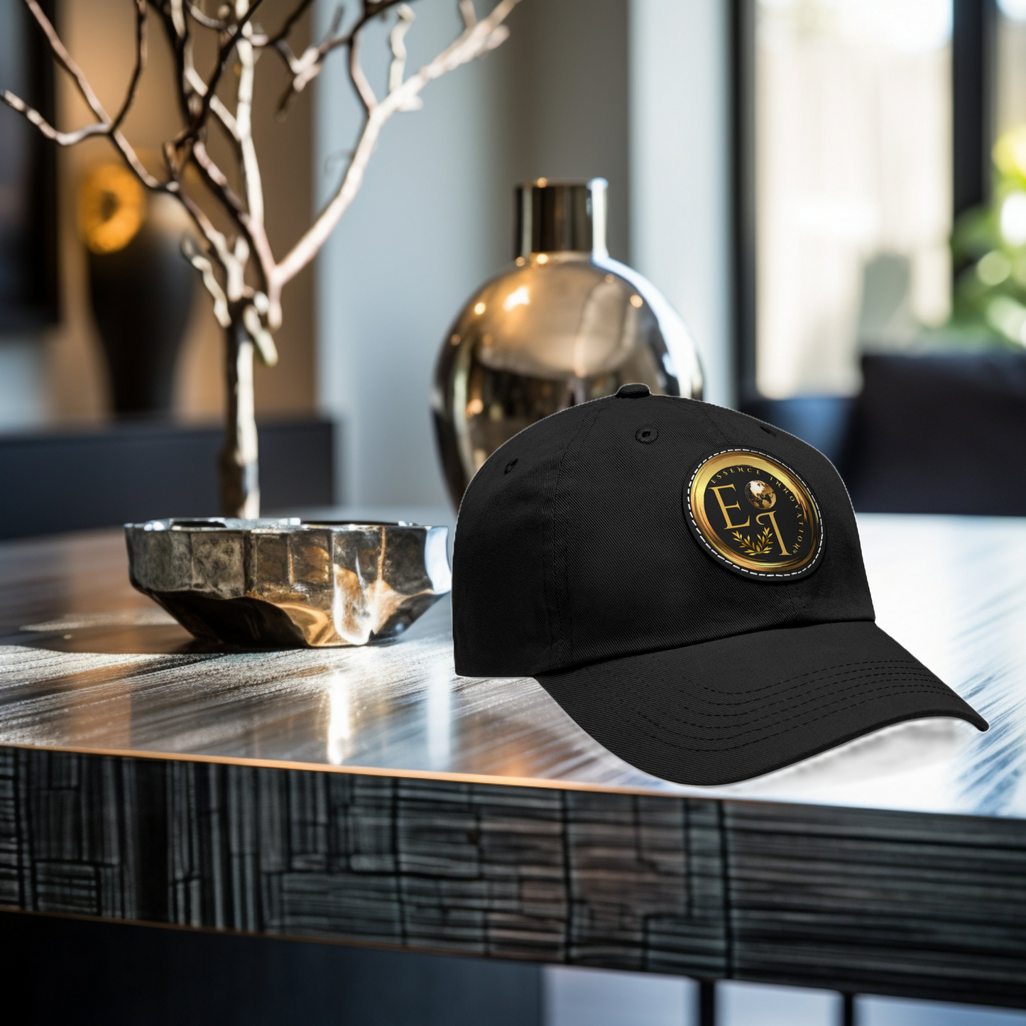Black EI Logo Hat | Sleek and Modern | EI Sports