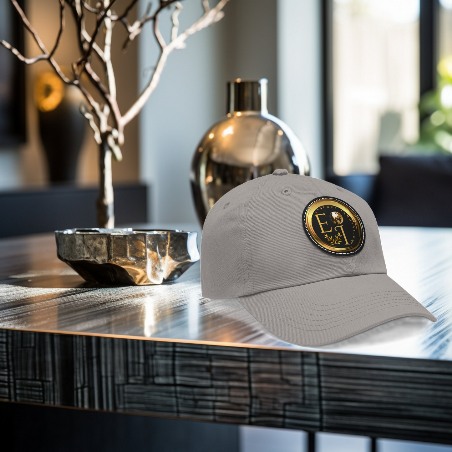 Grey EI Logo Hat | Neutral Elegance | EI Sports