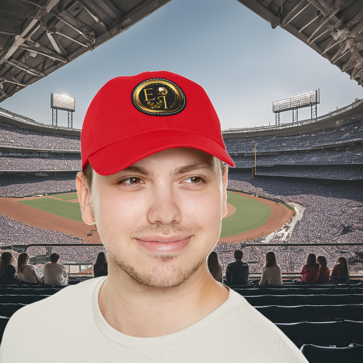 Red EI Logo Hat | Vibrant Statement Piece | EI Sports