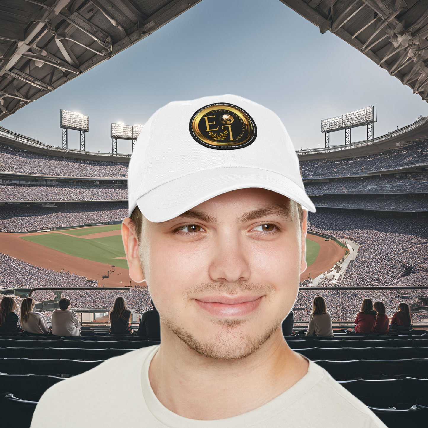 White EI Logo Hat | Clean and Bold |EI Sports