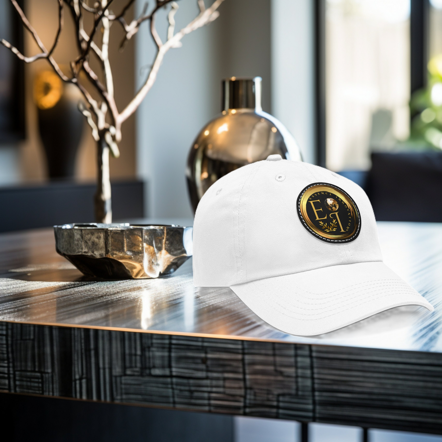 White EI Logo Hat | Clean and Bold |EI Sports
