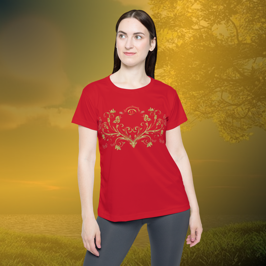 Butterfly Blossom Tee IX | EssenceInnoCreate | Dark Red