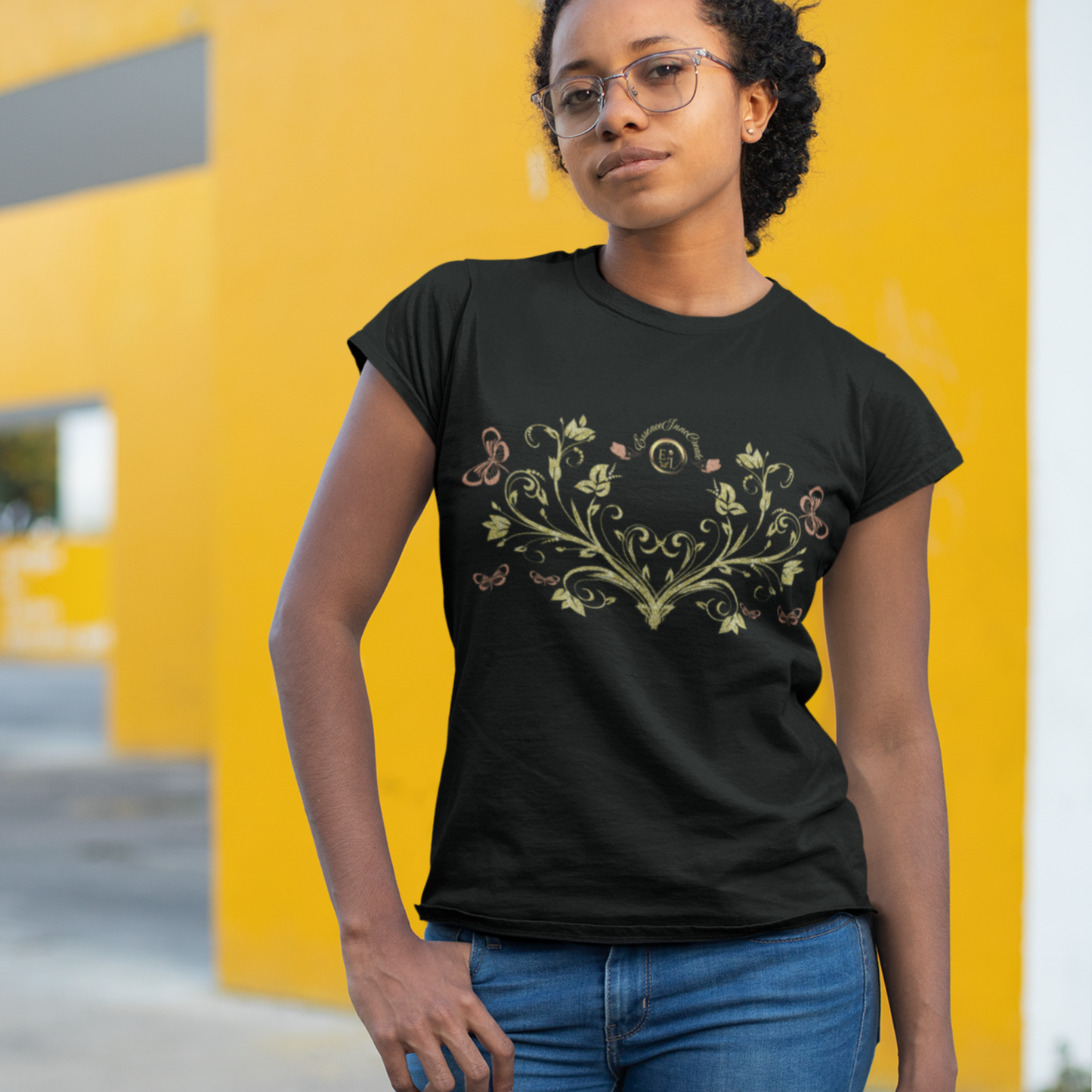 Royal Blossom Cotton Tee | EssenceInnoCreate | 9 Colors