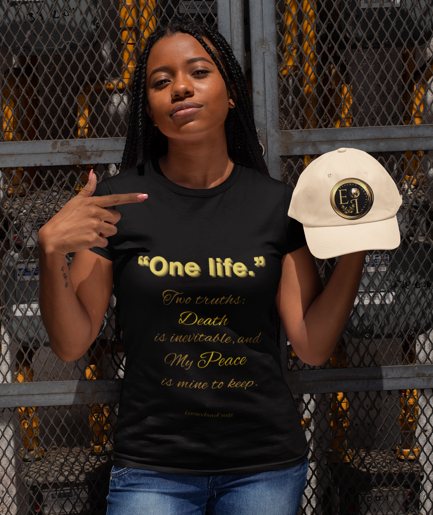 One Life Tee in Black – Empowering Minimalist Streetwear