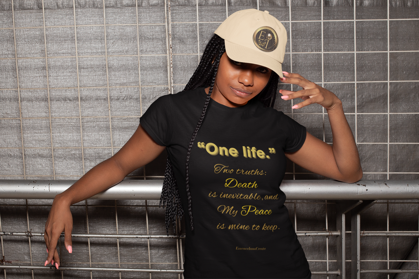 One Life Tee in Black – Empowering Minimalist Streetwear
