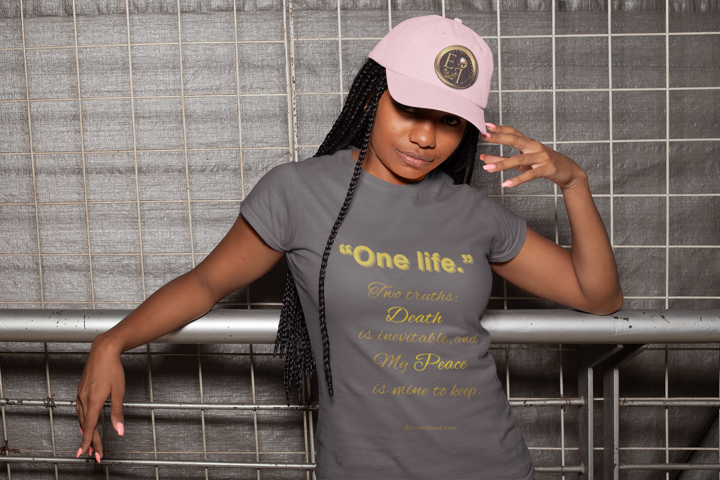 One Life Tee in Charcoal – Purpose-Driven Streetwear | EI Fashion