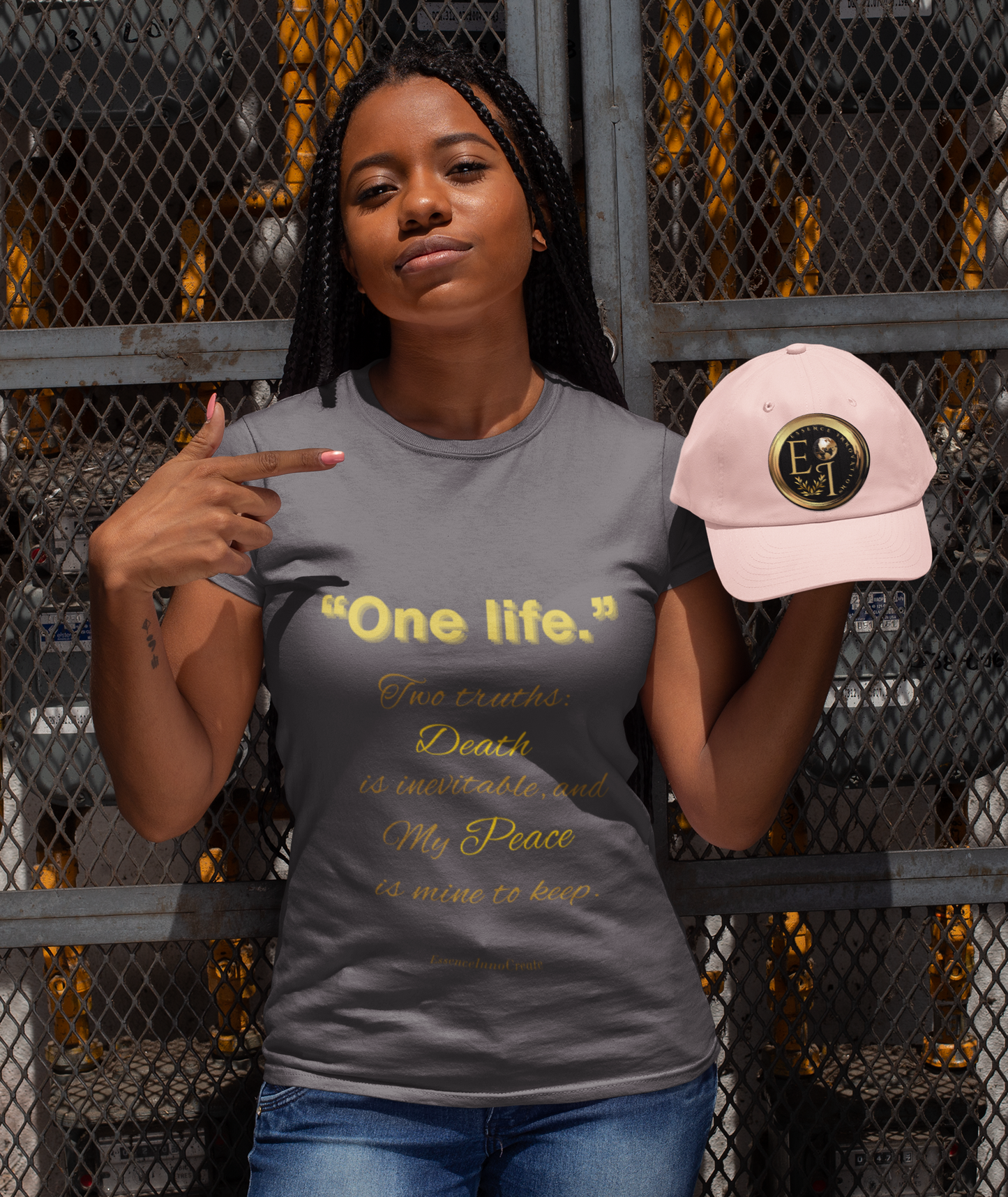 One Life Tee in Charcoal – Purpose-Driven Streetwear | EI Fashion