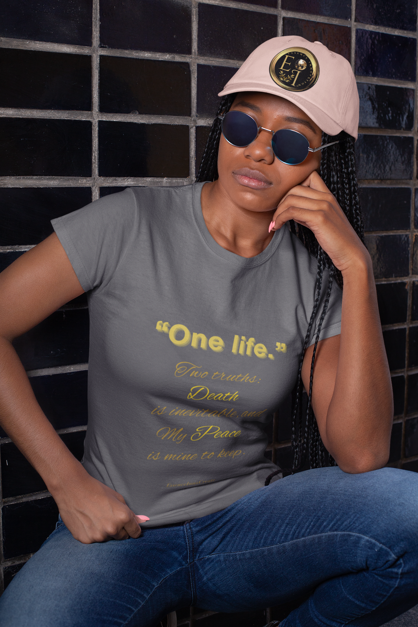 One Life Tee in Charcoal – Purpose-Driven Streetwear | EI Fashion