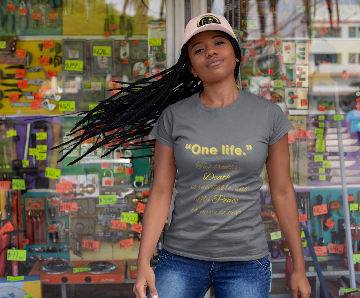 One Life Tee in Charcoal – Purpose-Driven Streetwear | EI Fashion