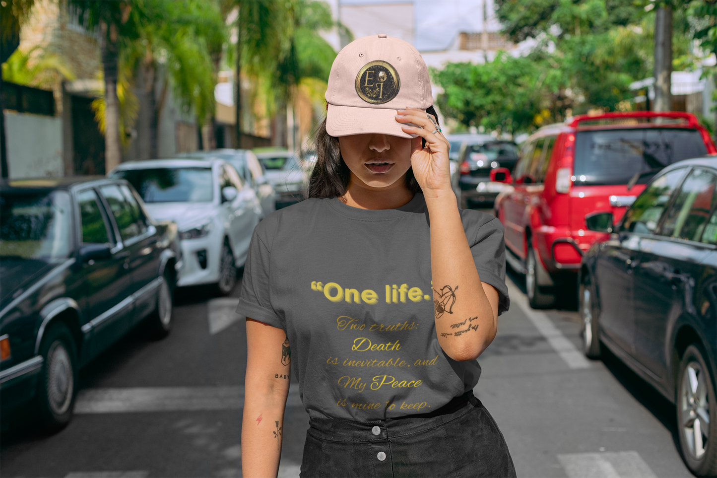 One Life Tee in Charcoal – Purpose-Driven Streetwear | EI Fashion