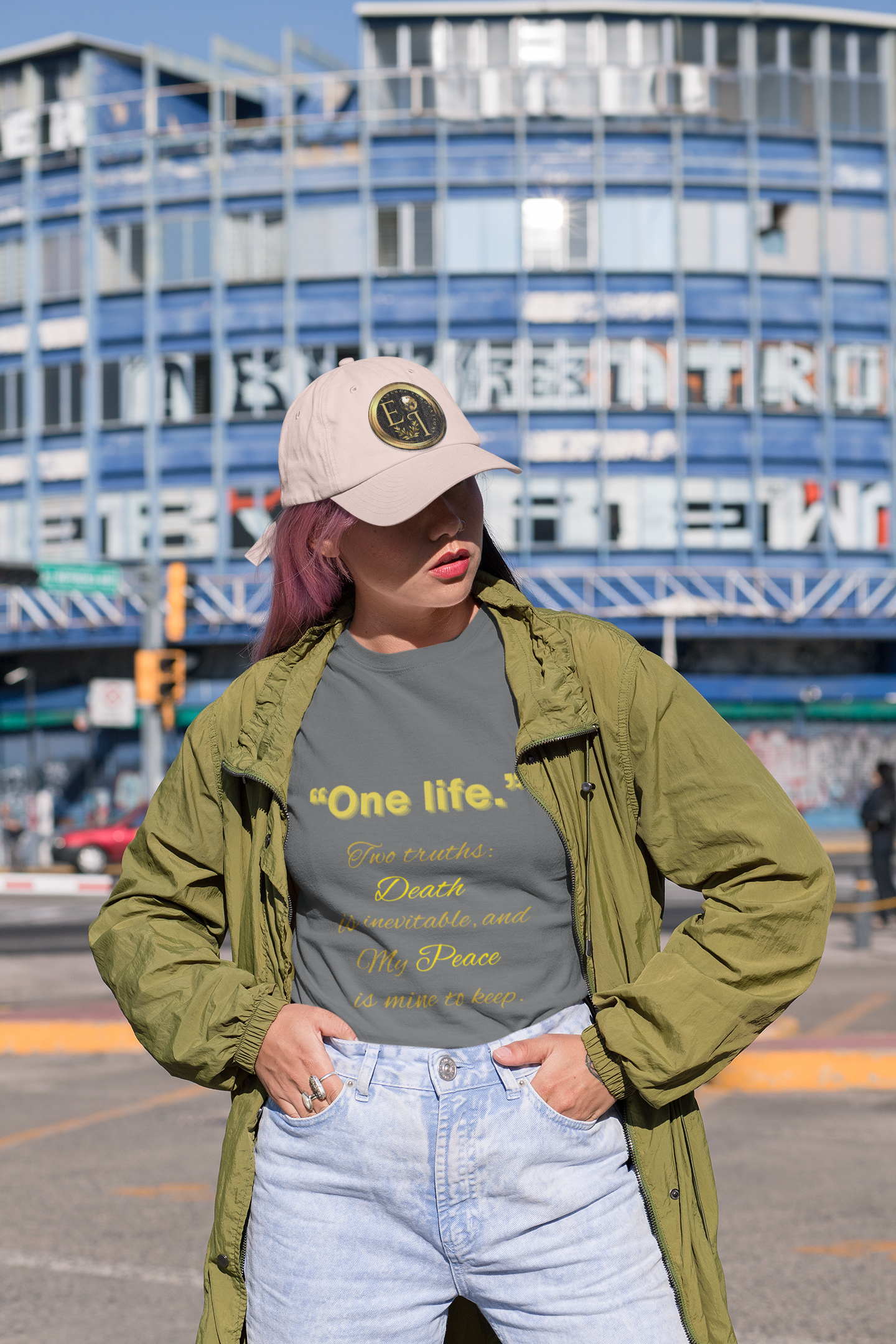 One Life Tee in Charcoal – Purpose-Driven Streetwear | EI Fashion