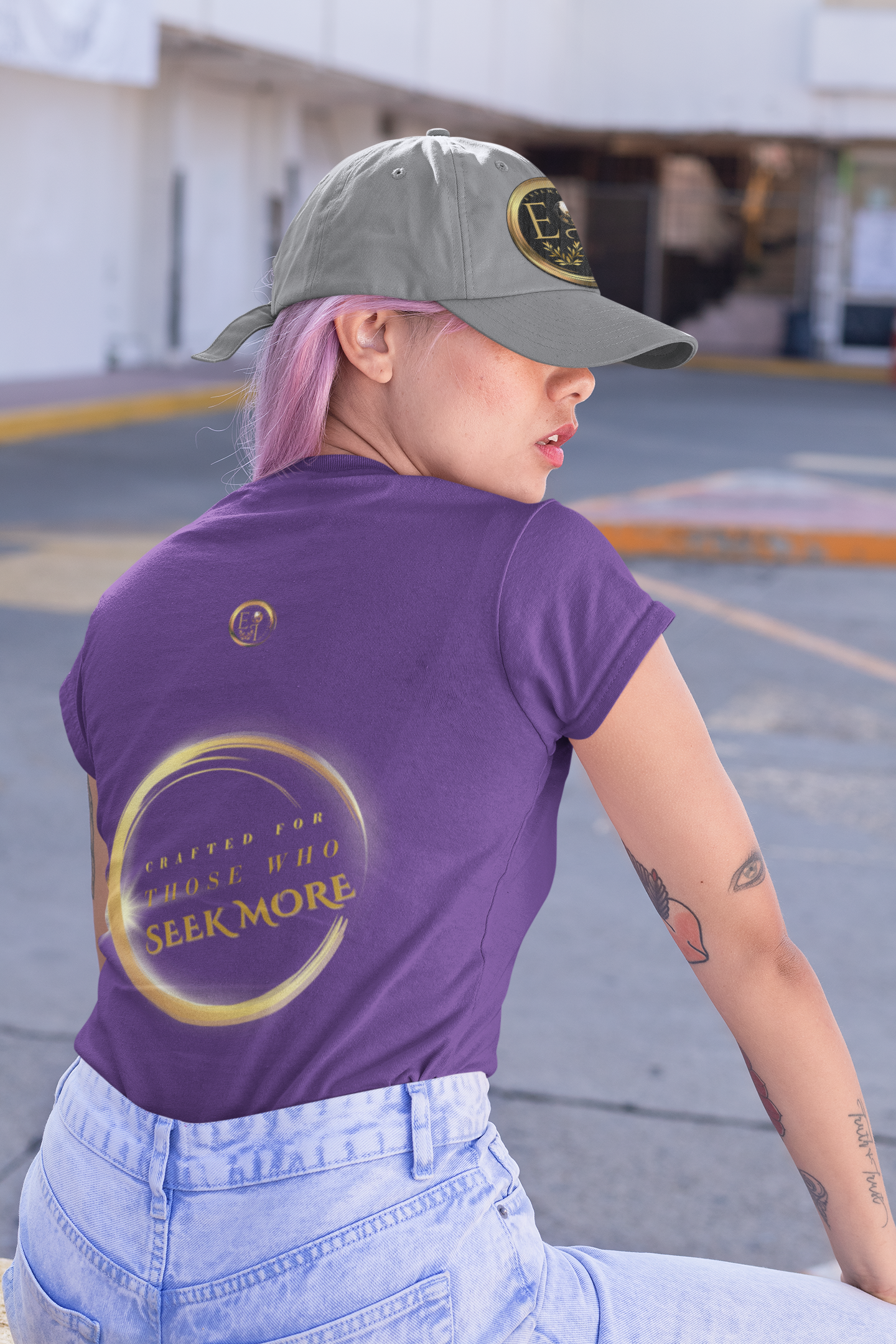 One Life Tee in Purple – Regal Motivational Tee | EI Fashion