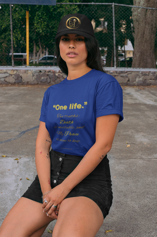 One Life Tee in Royal – Bold Motivational Streetwear | EI Fashion