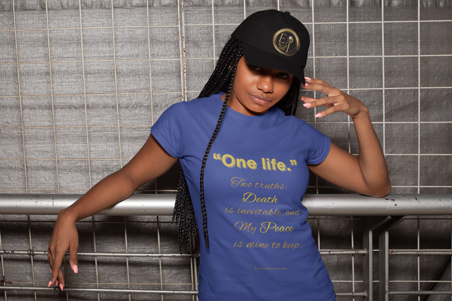 One Life Tee in Royal – Bold Motivational Streetwear | EI Fashion