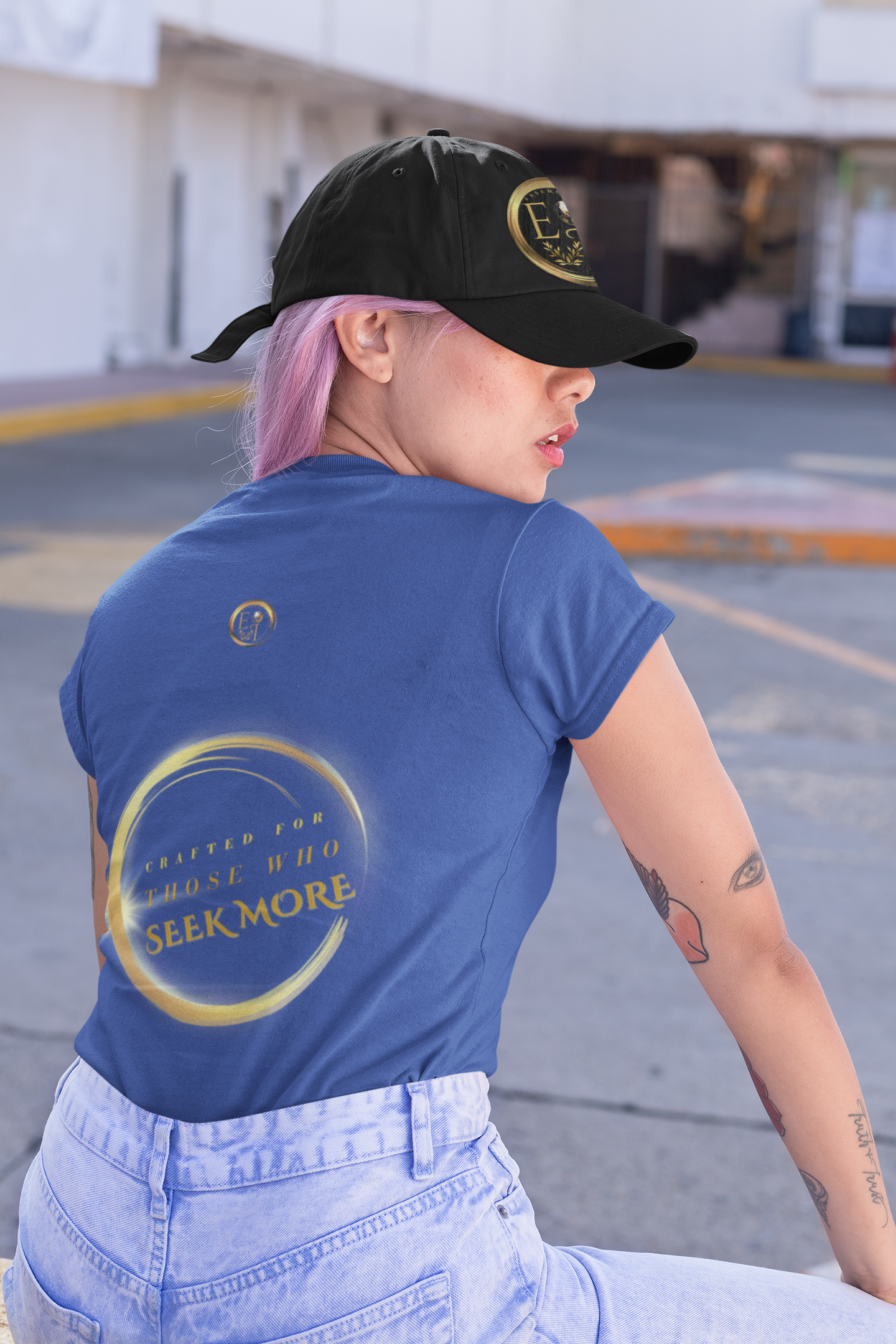 One Life Tee in Royal – Bold Motivational Streetwear | EI Fashion