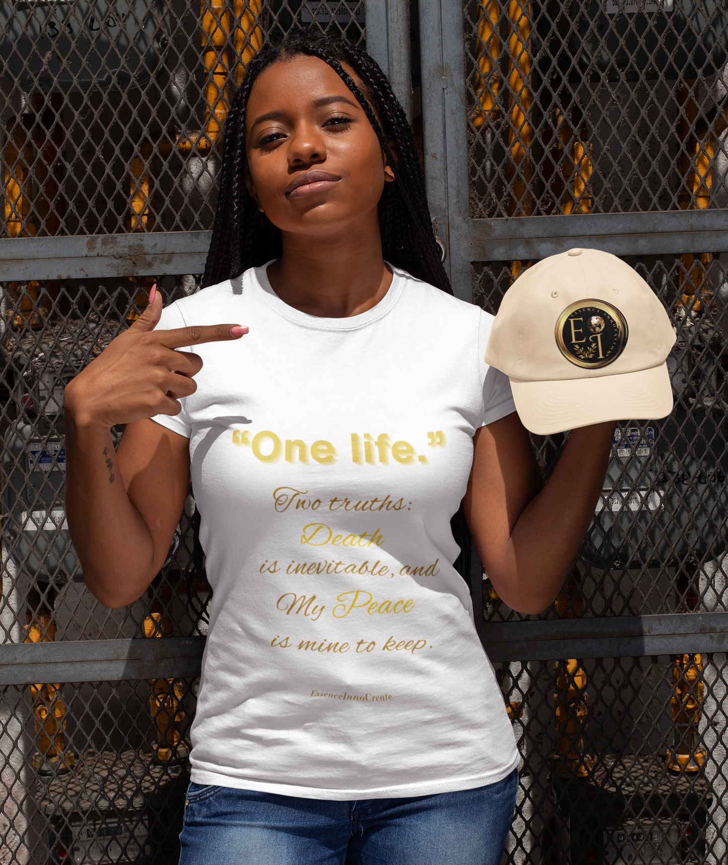 One Life Tee in White – Inspirational Softstyle Tee | EI Fashion