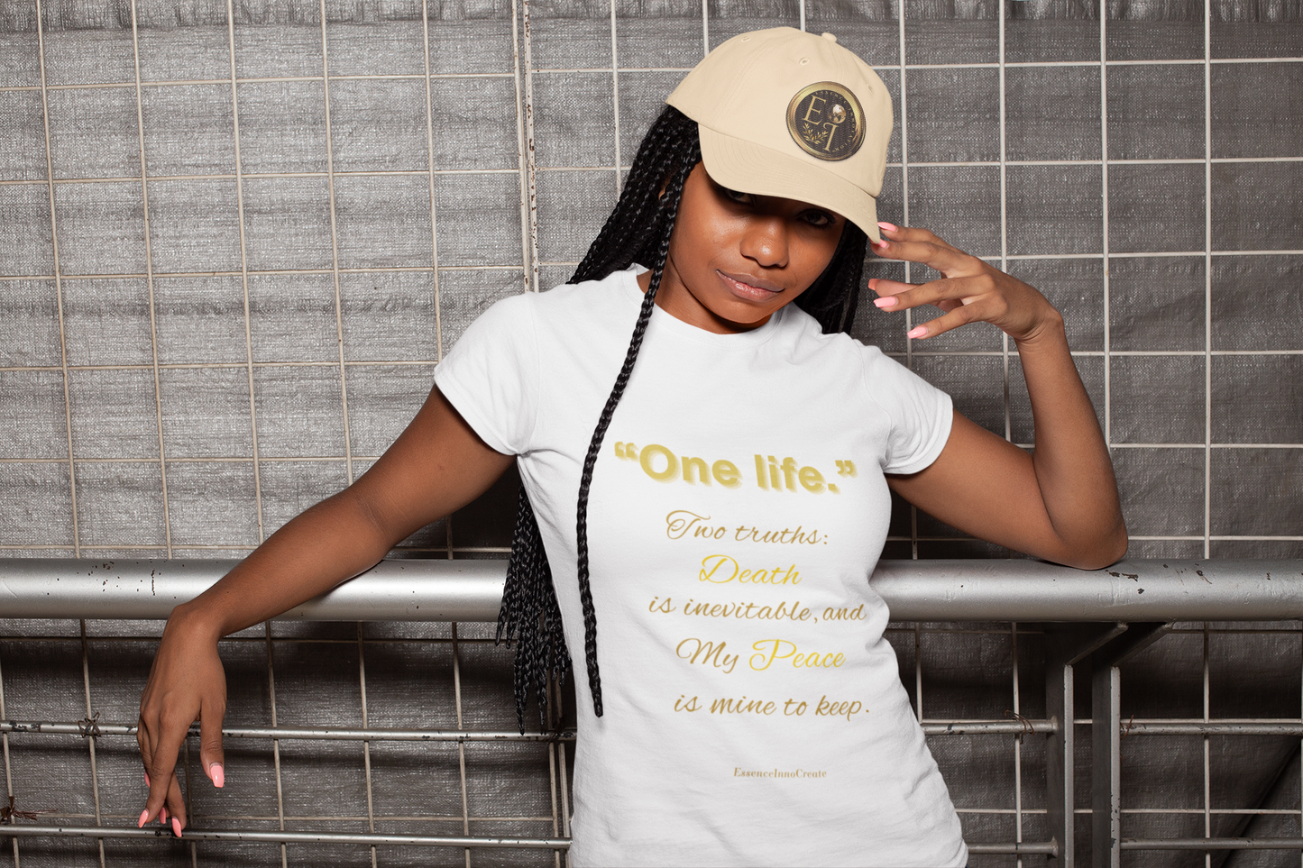 One Life Tee in White – Inspirational Softstyle Tee | EI Fashion