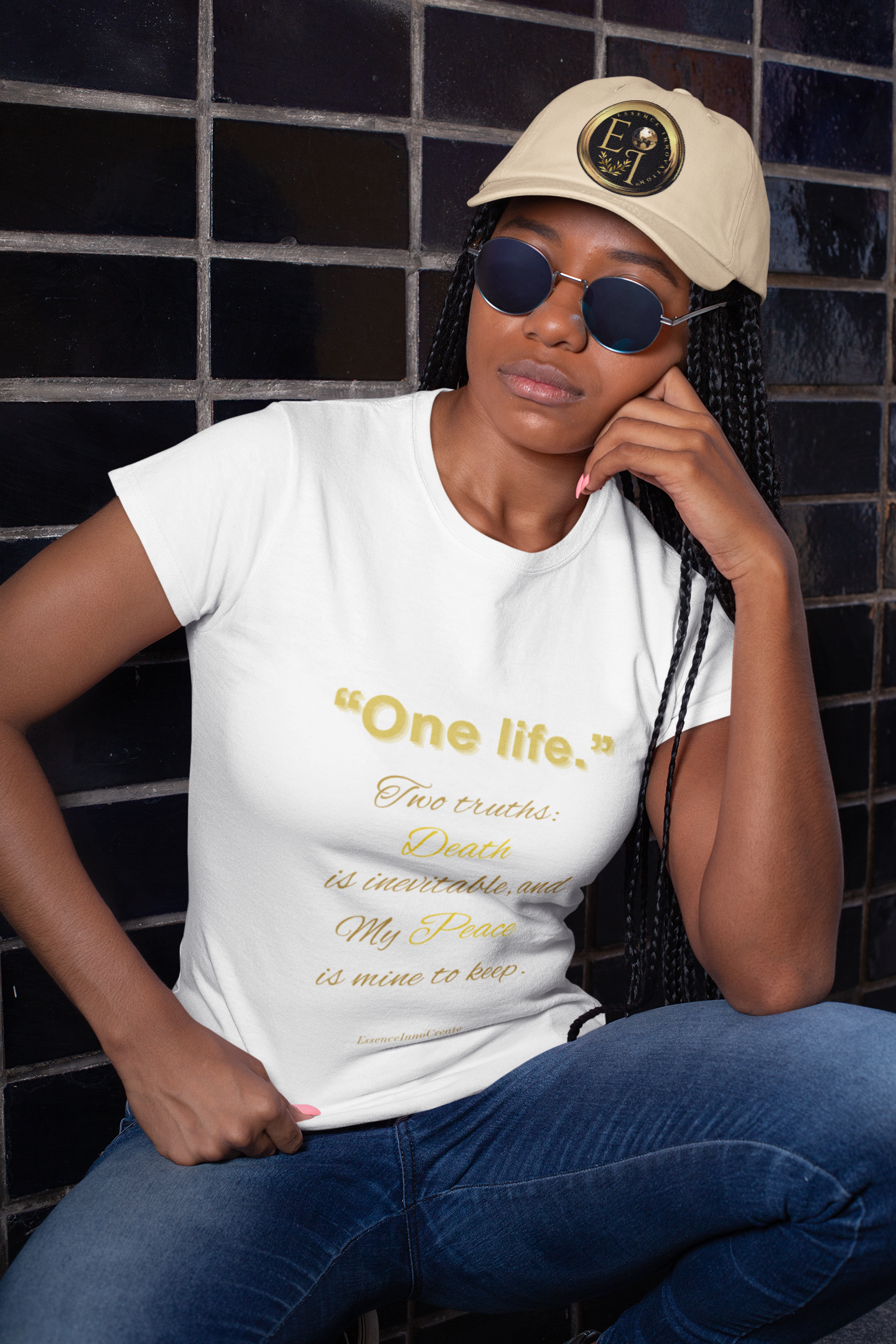 One Life Tee in White – Inspirational Softstyle Tee | EI Fashion