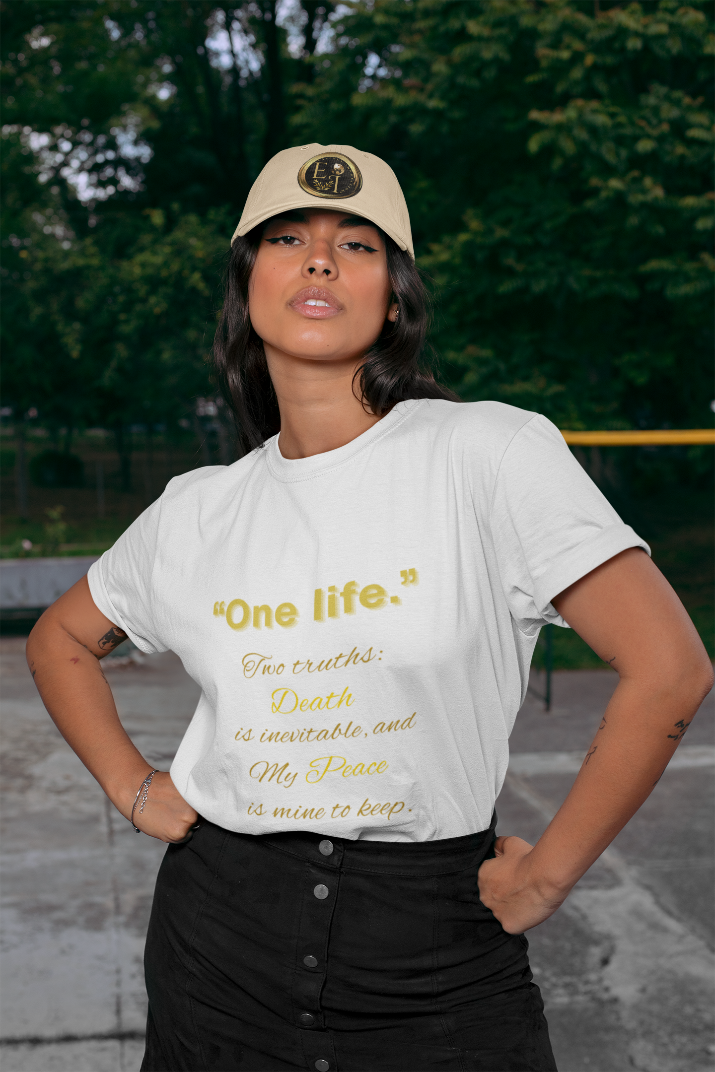 One Life Tee in White – Inspirational Softstyle Tee | EI Fashion