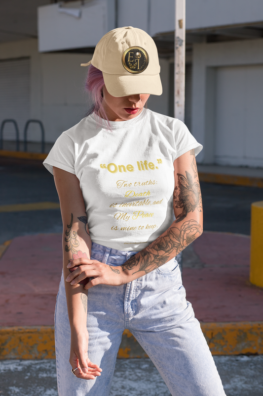 One Life Tee in White – Inspirational Softstyle Tee | EI Fashion