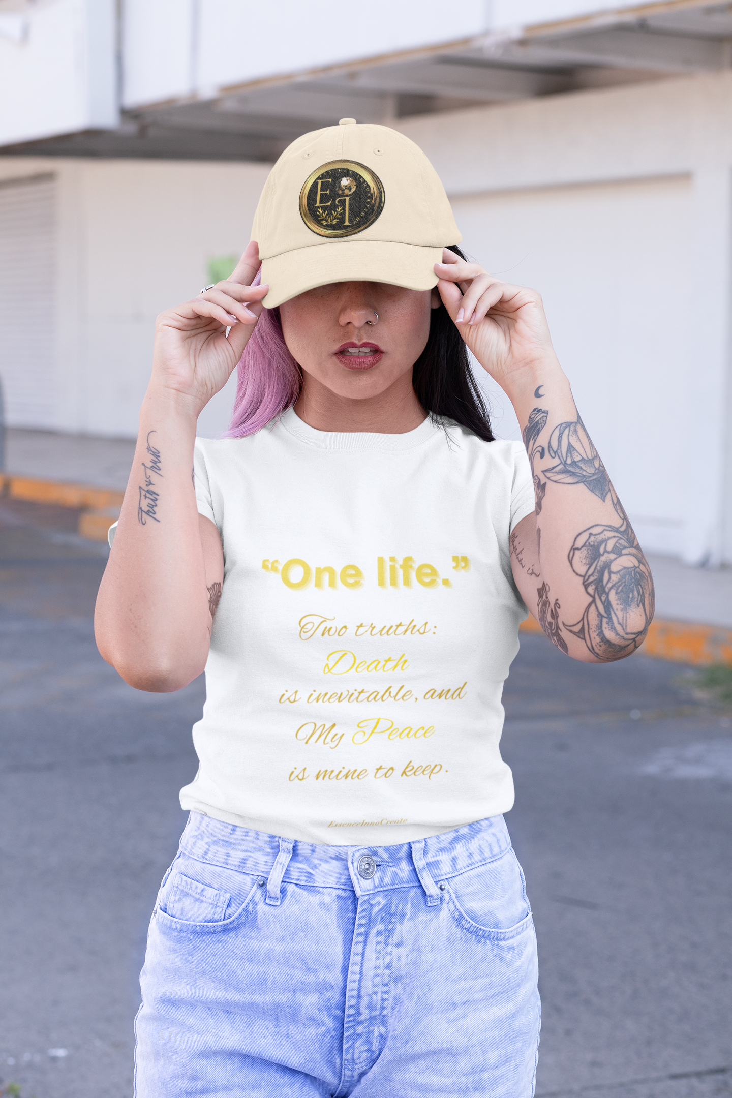 One Life Tee in White – Inspirational Softstyle Tee | EI Fashion