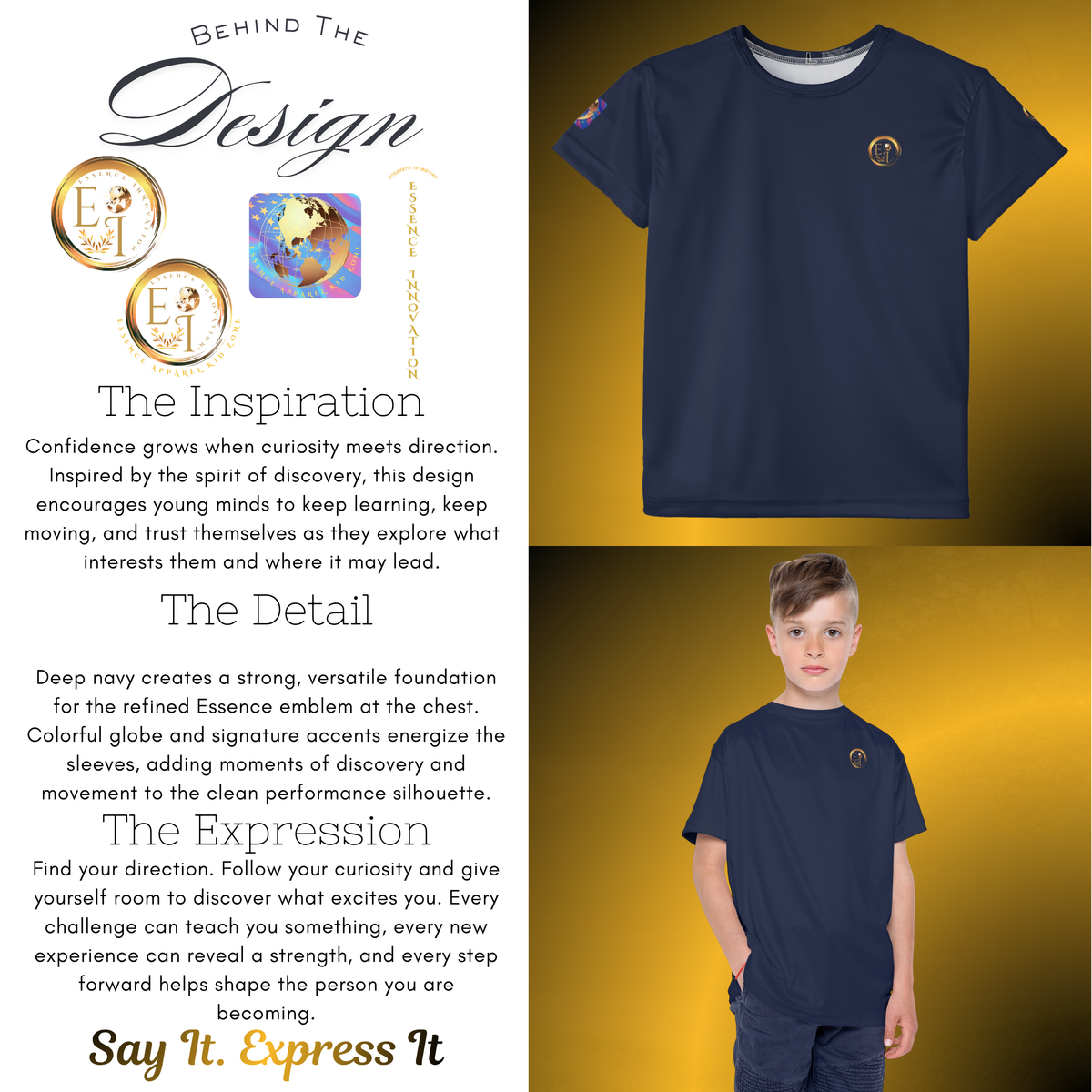 Elite Boys Jersey VIII – Navy Youth Performance Shirt