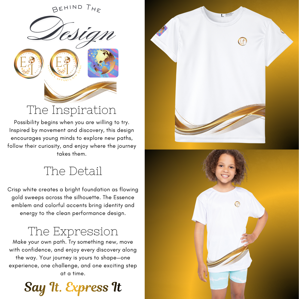 Elite Girls Jersey VI – White Youth Performance Tee